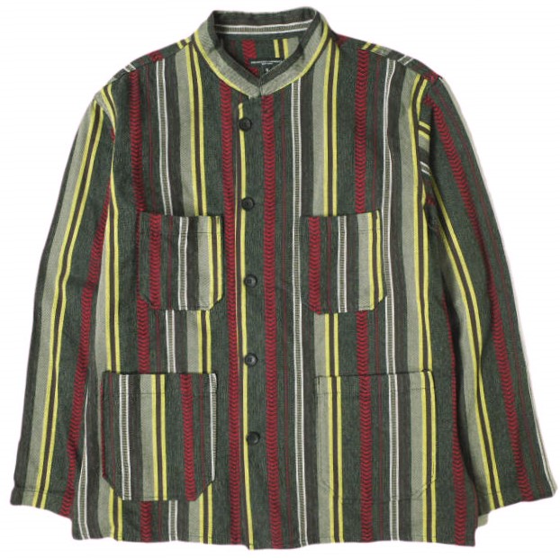 Engineered Garments エンジニアードガーメンツ 20AW アメリカ製 Dayton Shirt - HB Dobby St. デイトンシャツ ヘリンボーンドビーストライプ S Grey/Yellow/Red ジャケット トップス【中古】【Engineered Garments】|USED SELECT SHOP Loop店