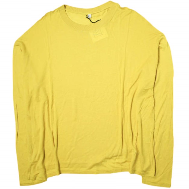 BASERANGE ベースレンジ ポルトガル製 LOOSE LONG SLEEVE TEE ルーズロングスリーブTシャツ XS CAFA YELLOW 長袖 バンブー カットソー トップス【新古品】【中古】【BASERANGE】