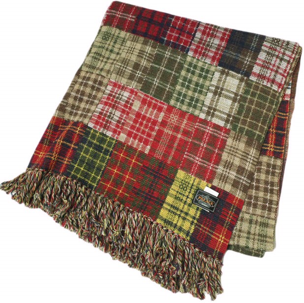 PALACE x BEAMS PLUS パレス ビームスプラス 24AW 別注 BLANKET チェックパッチワーク 大判ブランケット 38-65-0066-156 RED/BEIGE【新古品】【中古】【PALACE × BEAMS PLUS】