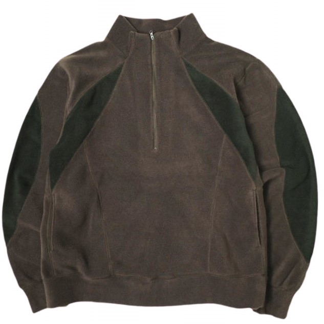 OL (OUTLIERS)  オーエル 24AW 日本製 SWITCHING FLEECE HALF ZIP L/S スウィッチングフリースハーフジップロングスリーブ OL-CT10 2 BROWN JieDa ジエダ アウター【新古品】【中古】【OL (OUTLIERS) 】 メンズファッション-コート・ジャケット