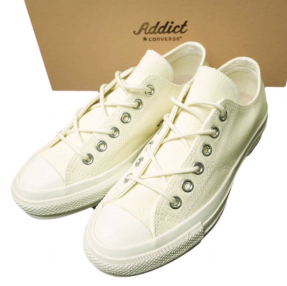 CONVERSE ADDICT コンバースアディクト CHUCK TAYLOR CANVAS OX チャックテイラー キャンバス オックス 1AD250 US4.5(23cm) OFF WHITE スニーカー シューズ【新古品】【中古】【CONVERSE ADDICT】