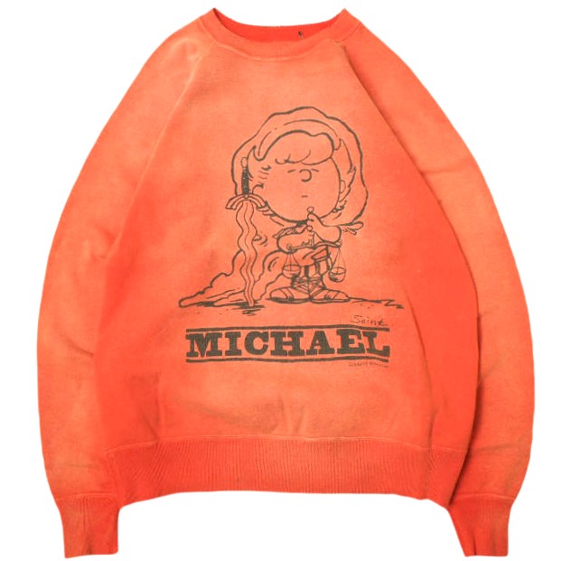 【美品】タグ付き セントマイケル スウェット チャーリー オレンジ M 美品】タグ付き セントマイケル スウェット チャーリー オレンジ M