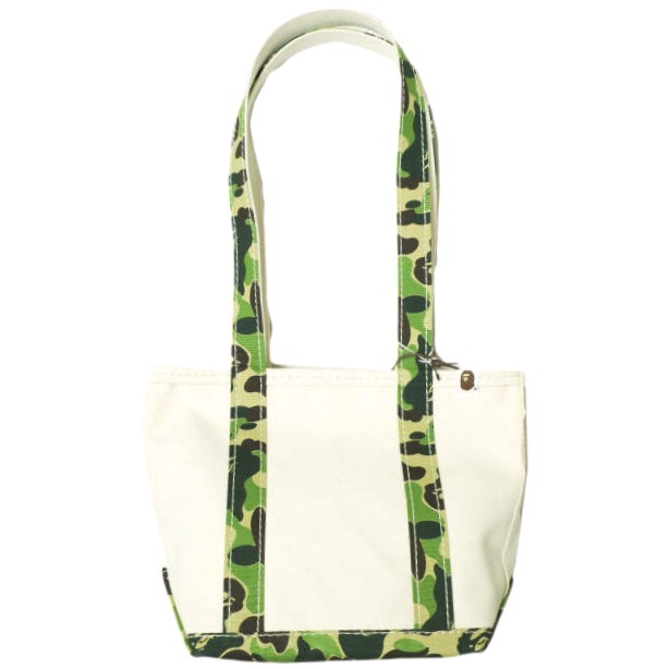 SAINT MICHAEL x A BATHING APE 仙マイケル ア ベイシング エイプ 24SS 別注 日本製 AP_TOTE BAG / SMALL / WT+CAM カモフラージュキャンバストートバッグ SM-YS8-0000-C32 WHITE/CAMO SAINT Mxxxxxx 嚢【新古品】【中古】【SAINT MICHAEL × A BATHING APE】