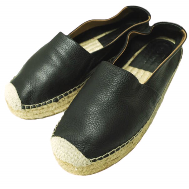 JVAM ジェーヴィーエーエム BECK エスパドリーユレザースリッポン 38(24cm) BLACK シューズ【中古】【JVAM】画像