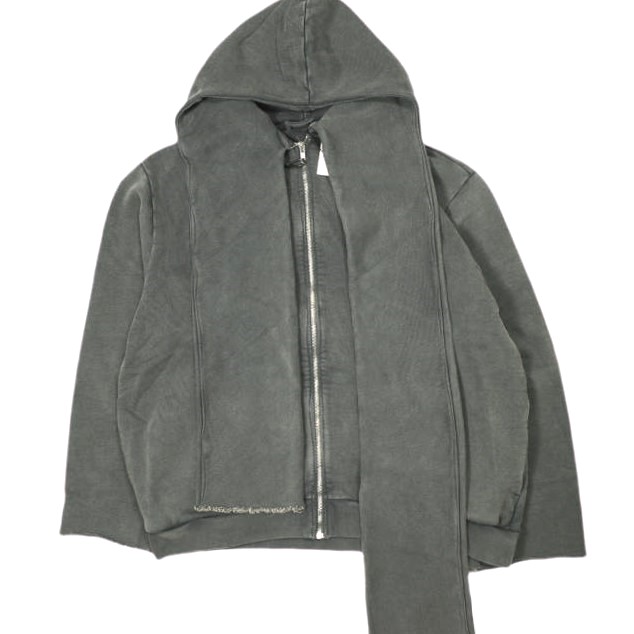 CAMIEL FORTGENS カミエル フォートヘンス 24AW ポルトガル製 SCARF HOODIE スカーフ付き スウェットジップアップパーカー CF.18.02.02.01 M BLACK OLD DYE 裏毛 定価75,900円 トップス【新古品】【中古】【CAMIEL FORTGENS】｜USED SELECT SHOP Loop店
