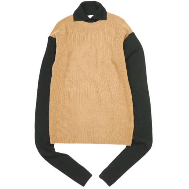 TAN タン 23AW 日本製 LONG SLEEVES SWEATER ウールカシミヤ レイヤードニット TN23FW016 Free BROWN セーター トップス【新古品】【中古】【TAN】