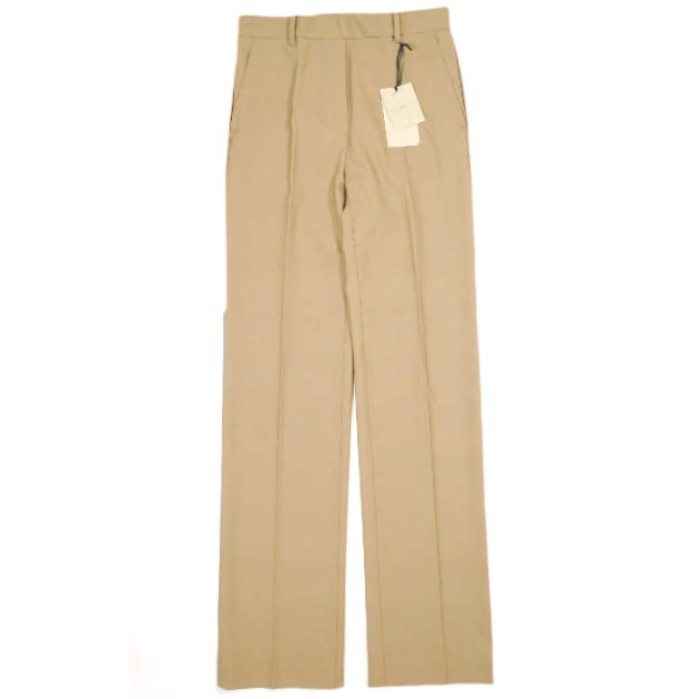 N°21 ヌメロヴェントゥーノ 22SS イタリア製 ポリエステル羊毛 ノープリーツトラウザーズ 5B PANTALONE TESSUTO 22SW-B031-3035 36 BEIGE 必要経費80,300円 引っ切り無い ズボン下 ボトムス【新古品】【中古】【N°21】