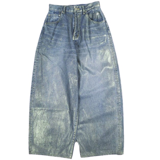 ASTRAET アストラット 25SS 日本製 上塗り BIG バルーンデニムパンツ UNISEX 5414-299-0480 0(S) SILVER UNITED ARROWS 通貨価値66,000円 乳母車 デニム ジップフライ ボトムス【中古】【ASTRAET】