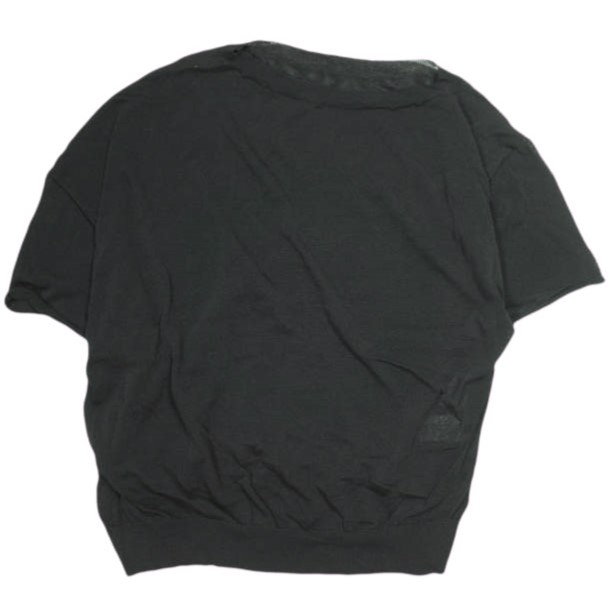 O オー 25SS COTTON NAYLON T-SHIRT コットンナイロンTシャツ 25080042502020 Free Black セーター CITYSHOP ニット アシンメトリー トップス【中古】【O】
