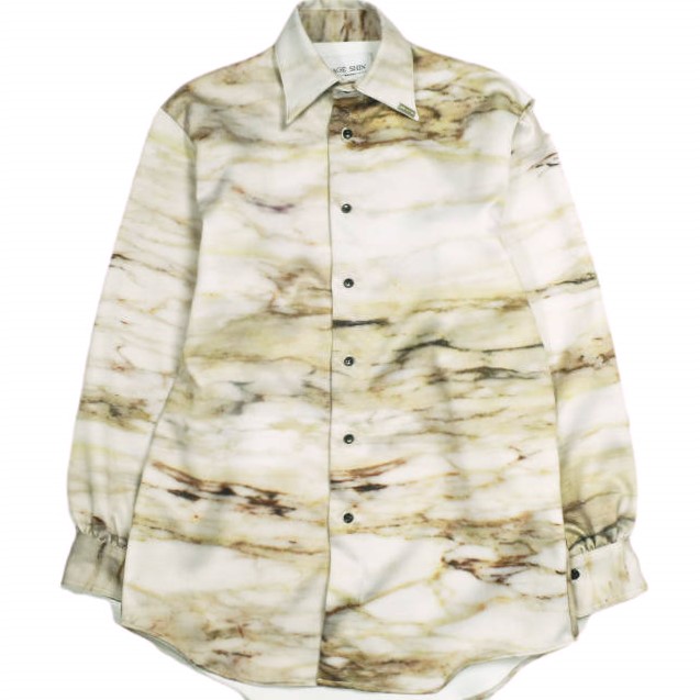 MIKAGE SHIN ミカゲシン 22AW 日本製 OPEN SLEEVE SHIRT グラフィックプリントオープンスリーブシャツ 22AW-0405 0 BEIGE 長袖 トップス【中古】【MIKAGE SHIN】