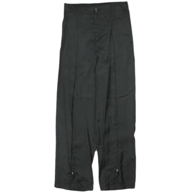 TOGA トゥーガ 23AW 日本製 Cupra satin pants キュプラサテンパンツ TA32-FF071 36 BLACK 生やさしい ジップ ボトムス【中古】【TOGA】