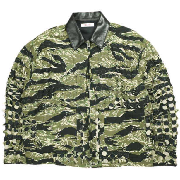 SYUMAN. シュウマン 25SS 日本製 Parallel Laser Cut Top レーザーカット カモフラージュジャケット 25SS-SY014 2 CAMO SYU.HOMME 定価80,300円 アウター【中古】【SYUMAN.】
