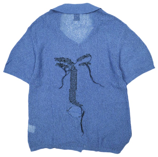 Kota Gushiken コウタグシケン 22SS 日本製 Tarotisse Face Shirt タロティスフェイスシャツ KGSS22-K02 2 Blue 半袖 ニット 開襟 トップス【新古品】【中古】【Kota Gushiken】 楽天市場】Kota Gushiken コウタグシケン 22SS 日本製 Tarotisse Face