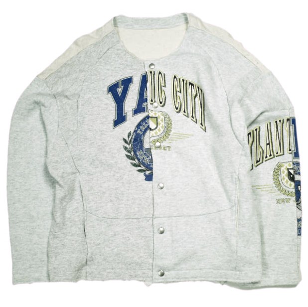 CHANGES チェンジーズ 日本製 REMAKE SWEAT SNAP CARDIGAN リメイクスウェットスナップカーディガン Free グレー トレーナー トップス【中古】【CHANGES】
