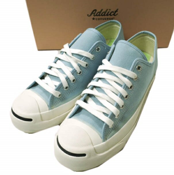 CONVERSE ADDICT コンバースアディクト JACK PURCELL CANVAS ジャックパーセル 帆布 1AD671 US7.5(26糎) LT.BLUE 置き目とり捨てる スニーカー シューズ【新古品】【中古】【CONVERSE ADDICT】