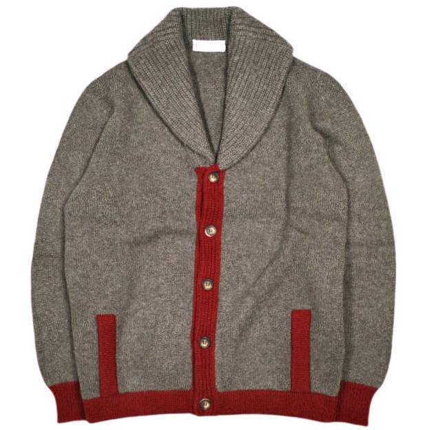 ARNYS PARIS アルニス イタリア製 ウールカシミヤ ショールカラーカーディガン 1113-343-1216 M Brown/Red ニット トップス【中古】【ARNYS PARIS】