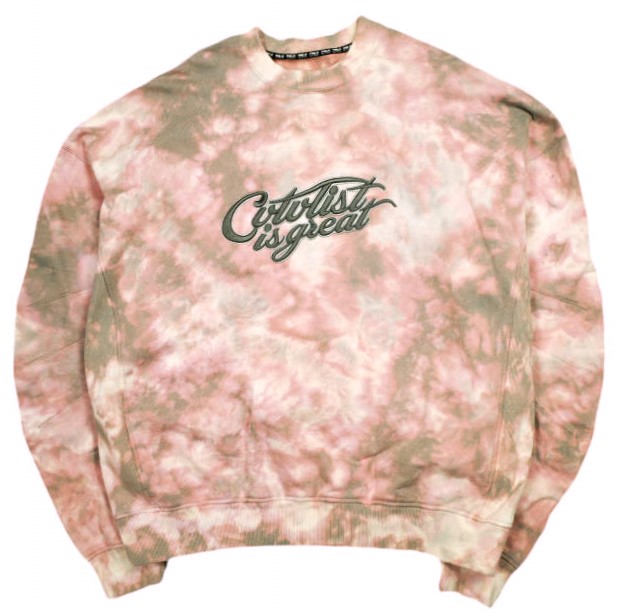 cvtvlist カタリスト 25SS 日本製 OSK EXCLUSIVE Usual Crewneck '25 ブリーチ加工 ユージュアルクルーネックスウェット 25010OS01 2 Pink トレーナー CTLS トップス【中古】【cvtvlist】