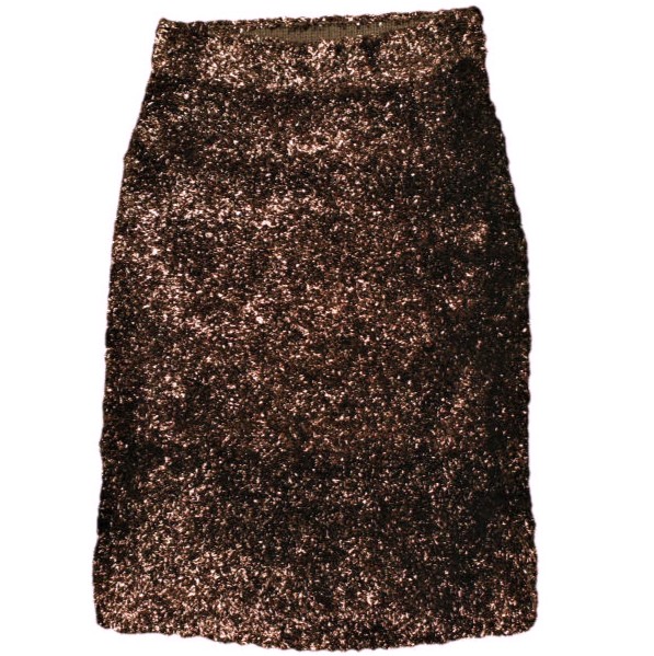 DRIES VAN NOTEN ドリスヴァンノッテン 24AW TEMPLE 9725 W.K.SKIRT フィルムリボン ニットスカート 242-011245-9725-703 S BROWN 定価118,800円 ボトムス【新古品】【中古】【DRIES VAN NOTEN】
