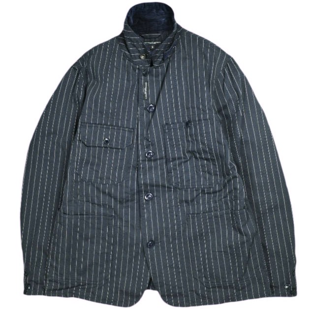 Engineered Garments エンジニアードガーメンツ アメリカ製 Logger Jacket - H.B Gangster St. ロガージャケット ヘリンボーンストライプ S Dk.Navy カバーオール アウター【中古】【Engineered Garments】