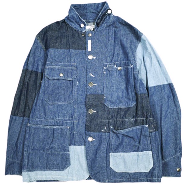 Engineered Garments エンジニアードガーメンツ 亜米利加製 Logger Jacket - Washed 8薬局衡オンス Denim パッチワークジーンズ ロガー上衣 S MED INDIGO 覆いかぶせる櫂 ジーンズ上衣 アウター【中古】【Engineered Garments】