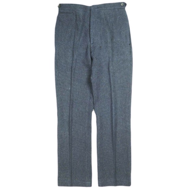 RRL ダブルアールエル イタリア製 COTTON WOOL OFFICERS TROUSER - MADE IN ITALY コットンウール オフィサーズトラウザーズ 78260801001 28 Navy パンツ Double RL スラックス ボトムス【中古】【RRL】
