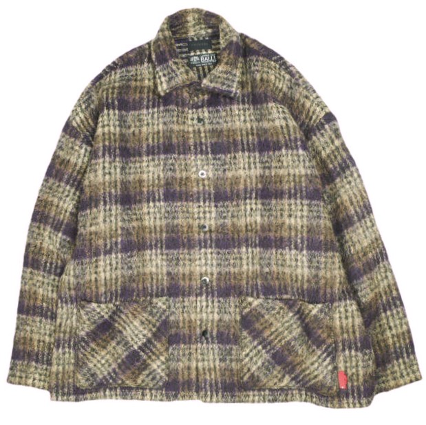 FR(13)NDS フレンズ 日本製 IOLANDA SHAGGY SHIRTS シャギーチェックシャツジャケット EPWH92 Free パープル ROYAL FLASH 長袖 定価33,000円 トップス【中古】【FR(13)NDS】