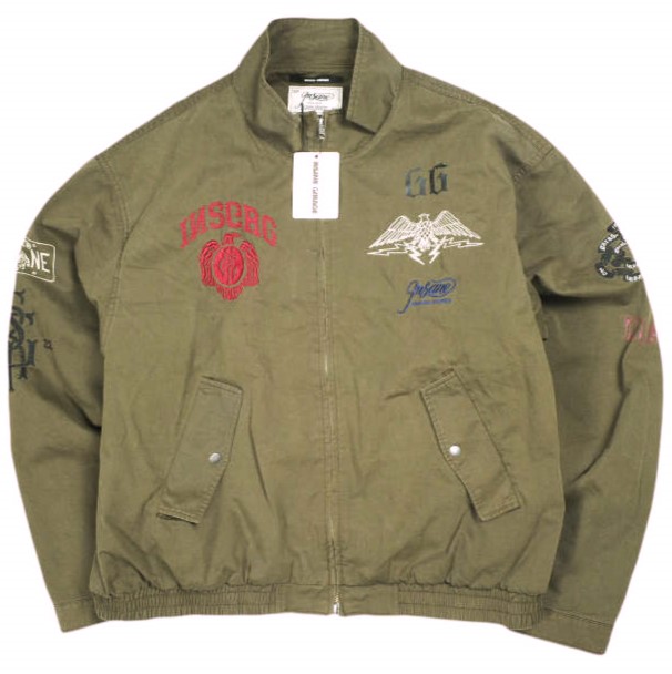 INSANE GARAGE 25SS HARRINGTON JACKET コットンツイル ハリントンジャケット IG25S0T006BR 3 BROWN 刺繍 スイングトップ アウター【新古品】【中古】【INSANE GARAGE】