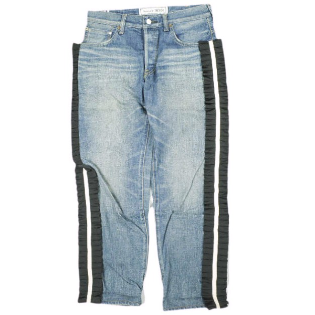Tu es mon TRESOR トゥ エ モン トレゾア 日本製 ANTIQUE JEANS 3YEAR サイドリボン デニムパンツ AJC-3Y #201061 2 SHORT Indigo caqu サキュウ ボタンフライ セルビッチ ジーンズ ボトムス【中古】【Tu es mon TRESOR】