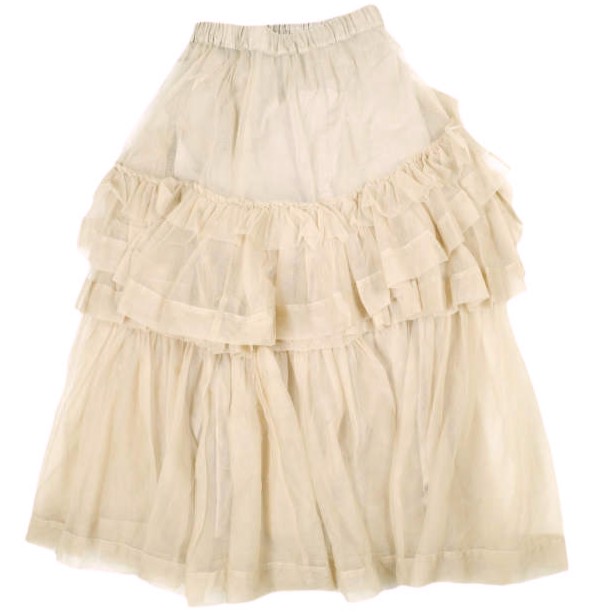 Chika Kisada チカキサダ 21SS チュールスカート CS-21049 1 Beige マキシ ロング 定価53,900円 ボトムス【中古】【Chika Kisada】
