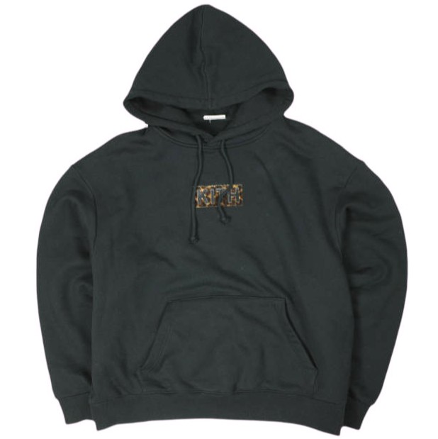 KITH NYC キスニューヨークシティ 25AW Classic Logo Leopard Applique Nelson Hoodie 古典派音楽ロゴタイプ レオパードアップリケ ネルソン フーディー 25070060004540 M Black ティーシャツ パーカー トップス【中古】【KITH NYC】