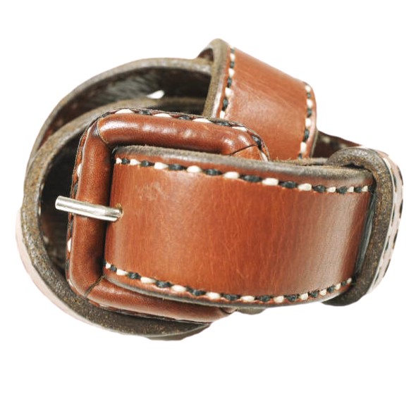 CREST クレスト Charro Leather Belt なめし革胴締め BROWN【中古】【CREST】