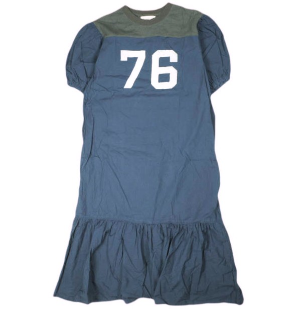 GO TO HOLLYWOOD x B:MING by BEAMS ゴートゥーハリウッド ビーミング バイ ビームス 24SS 別注 ナンバリングワンピース 1242990 M NAVY 半袖 ロング マキシ トップス【中古】【GO TO HOLLYWOOD × B:MING by BEAMS】
