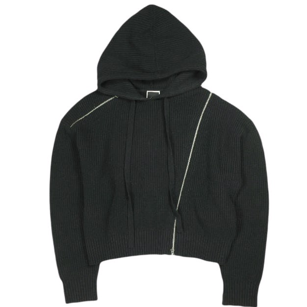 KITH NYC キスニューヨークシティ 25AW Women Juni Zipper Sweater Hoodie ジッパー付きセーターパーカー 25080061000540 XS BLACK ニット トップス【中古】【KITH NYC】｜USED SELECT SHOP Loop店