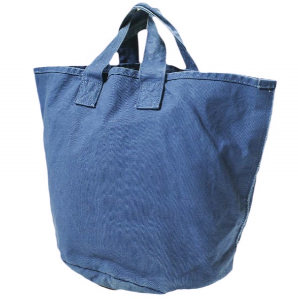 tao COMME des GARCONS タオ コムデ給仕 24SS 日本製 綿校庭パラフィン油製作生産品洗トートバッグ TM-K202 BLUE Tricot トリコ 嚢【中古】【tao COMME des GARCONS】