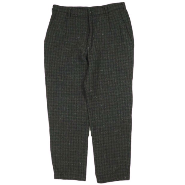 un/unbient アン 日本製 CLASSIC WOOL TWEED 1TUCK PANTS クラシックウールツイード1タックパンツ UNAP4319 2 Black Brown Check チェック トラウザー ボトムス【新古品】【中古】【un/unbient】｜USED SELECT SHOP Loop店