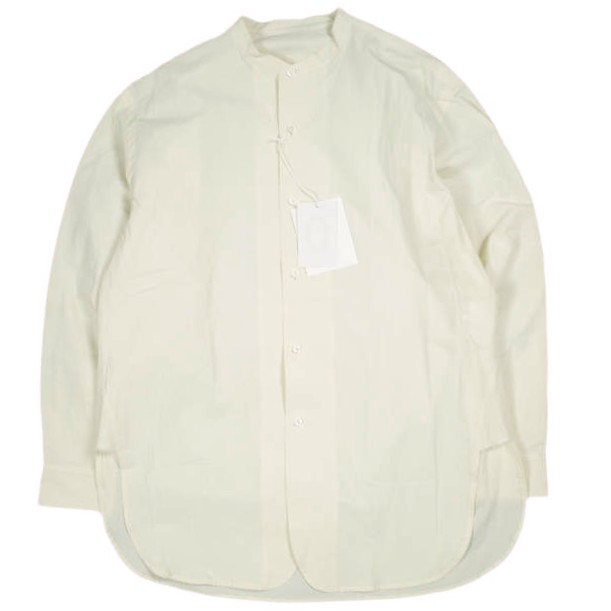 un/unbient アン 日本製 STAND-COLLAR SHIRT ブロードクロス スタンドカラーシャツ UNSSH2520-1 3 ECRU 長袖 バンドカラー トップス【新古品】【中古】【un/unbient】|USED SELECT SHOP Loop店