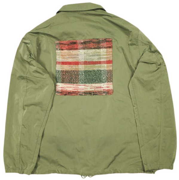 KUON クオン 日本製 裂き織りコーチジャケット SAKIORI COACH JACKET 1802J02#B L OLIVE 襤褸 BORO 久遠 アウター【中古】【KUON】|USED SELECT SHOP Loop店