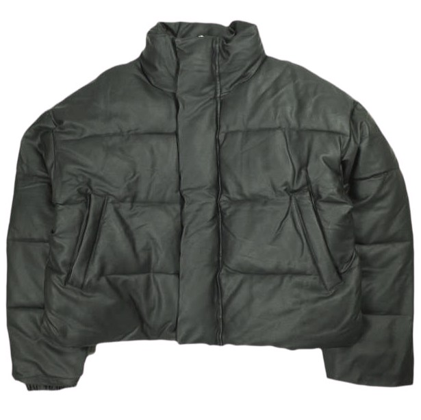 Danke Schon ダンケシェーン COATING SHORT BLOUSON コーティングショートブルゾン Free BLACK サンプル品 フェイクレザー 中綿 ジャケット アウター【中古】【Danke Schon】｜USED SELECT SHOP Loop店