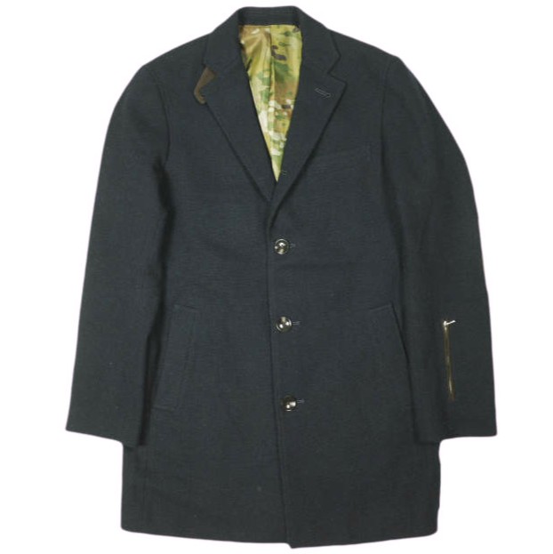 SOPHNET. ソフネット 日本製 BRITISH TWEED CHESTER COAT ブリティッシュツイードチェスターコート SOPH-123022 S NAVY 通貨価値87,150円 アウター【中古】【SOPHNET.】