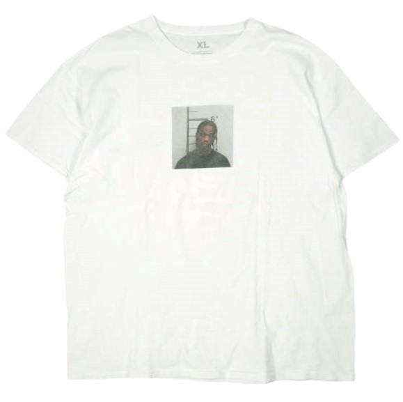 Travis Scott トラヴィス・スコット Free The Rage Tee 2017 マグショット ティーシャツ XL WHITE 半袖 Mugshot トップス【中古】【Travis Scott】