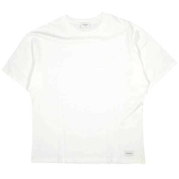 SAINT LAURENT サンローラン 24AW イタリア製 プレーンクルーネックティーシャツ TM32 798933 Y37RY 9000 L WHITE 半袖 ロゴタイプ継ぎ切れ 通貨価値85,800円 トップス【中古】【SAINT LAURENT】