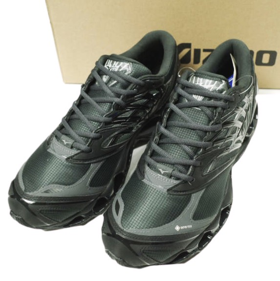 Mizuno ミズノ WAVE PROPHECY LS GTX 縮くれる プロフェシー LS ゴアテックス D1GA256001 US11.5(29.5珊) BLACK スニーカー シューズ【新古品】【中古】【Mizuno】