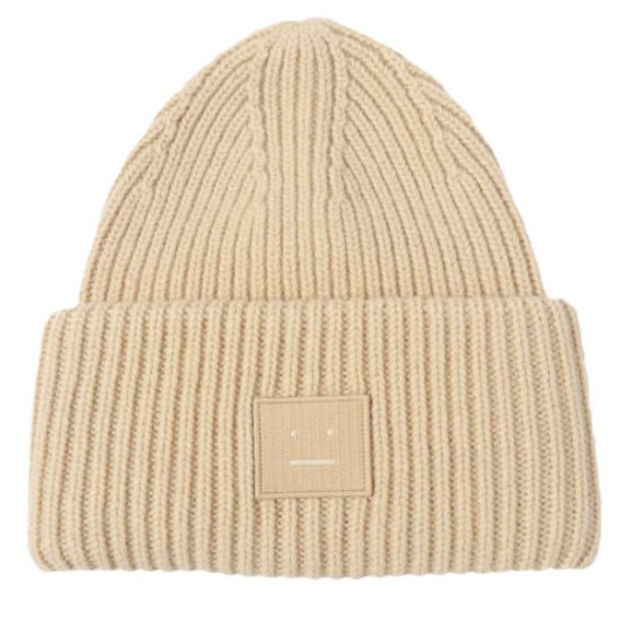 Acne Studios アクネストゥディオズ LARGE FACE LOGO BEANIE ラージフェイスロゴビーニー FA-UX-HATS000063 ONE SIZE BISCUIT BEIGE ニット帽 ワッチキャップ ニットキャップ ユニセックス 帽子【新古品】【中古】【Acne Studios】｜USED SELECT SHOP Loop店