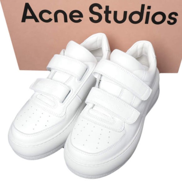 Acne Studios アクネストゥディオズ イタリア製 ベルクロストラッププラットフォームスニーカー Steffey U Friend Raise Sneakers 35(22cm) OPTIC WHITE 定価99,000円 スニーカー シューズ【新古品】【中古】【Acne Studios】|USED SELECT SHOP Loop店