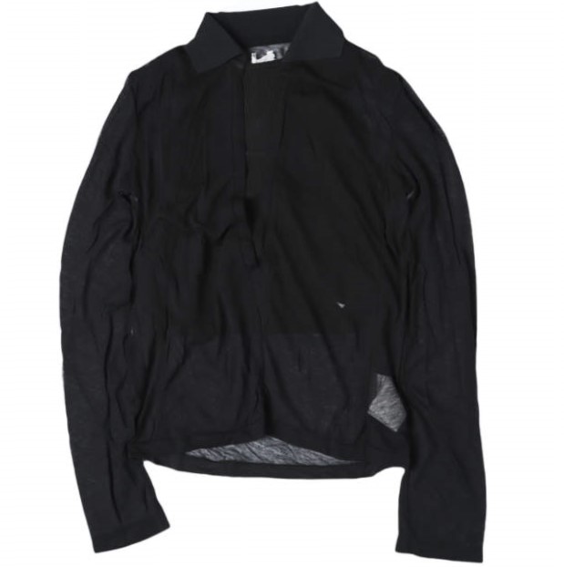 SEEALL シーオール 25AW 日本製 SHEER LAYERED POLO シアーレイヤードポロ SAW51 TS901 MM-006 S BLACK 長袖 定価35,200円 セットトップス ポロシャツ トップス【新古品】【中古】【SEEALL】|USED SELECT SHOP Loop店