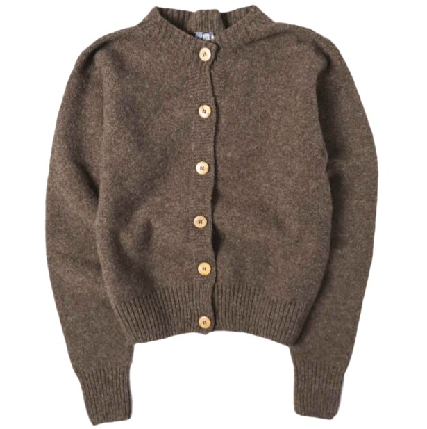 BASERANGE ベースレンジ 25AW フランス製 TIER CARDIGAN アルルメリノウール ボタンダウンカーディガン S BUREL BROWN 定価51,810円 ニット トップス【新古品】【中古】【BASERANGE】|USED SELECT SHOP Loop店