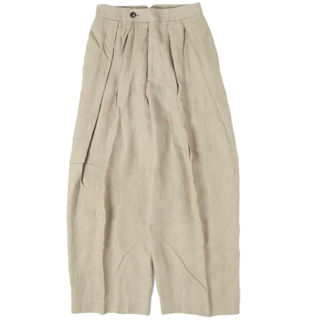 SACRA サクラ 24SS 日本製 SUPERIOR BELGIUM LINEN PANTS スーペリアベルギーリネンパンツ 124202112 38 BEIGE 2タック ワイド 定価42,900円 ボトムス【新古品】【中古】【SACRA】|USED SELECT SHOP Loop店