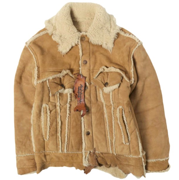 GOODKARMA DEVELOPMENT グッドカルマ ディベロップメント 日本製 MOUTON TRUCKER JACKET LUKE リバーシブル ムートントラッカージャケット 1 CAMEL 革ジャン レザー アウター【中古】【GOODKARMA DEVELOPMENT】|USED SELECT SHOP Loop店