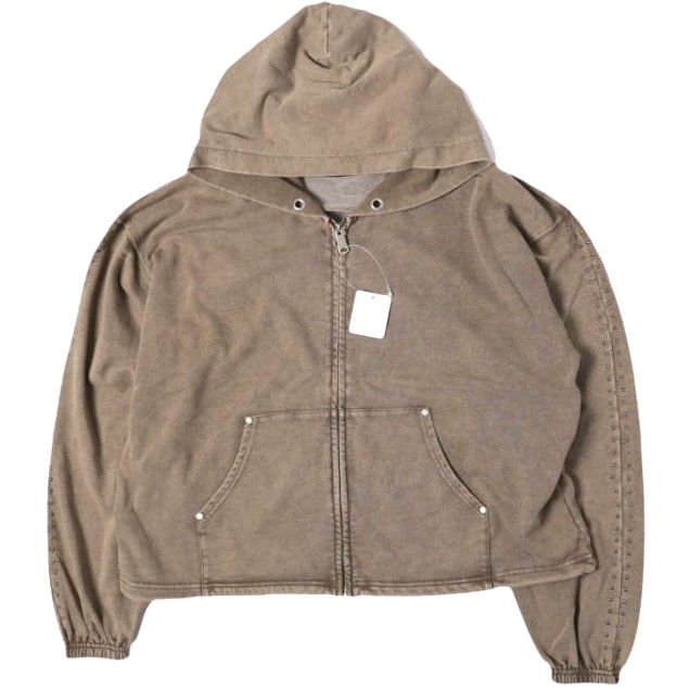 Danke Schon ダンケシェーン 26SS WEB＆DEPOT限定 STUDS SWEAT ZIP HOODIE スタッズ スウェットジップアップパーカー 250932-OT L BROWN L.H.P. 裏毛 トップス【新古品】【中古】【Danke Schon】｜USED SELECT SHOP Loop店