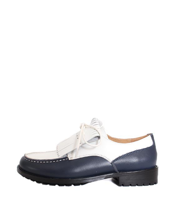 ARTESANOSアルテサノス LL42 ネイビー×ホワイト マニッシュシューズ レザーシューズ キルトシューズ ソフトレザー|LOOP SHOES SHOP